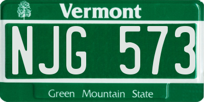 VT license plate NJG573