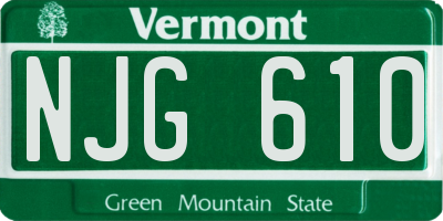 VT license plate NJG610