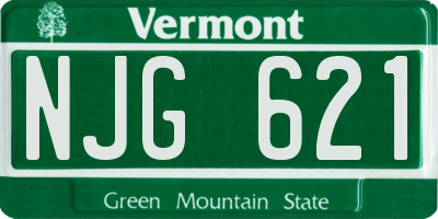 VT license plate NJG621