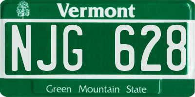 VT license plate NJG628