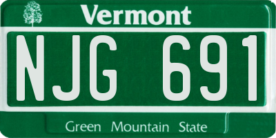 VT license plate NJG691