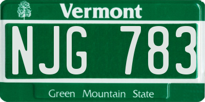 VT license plate NJG783