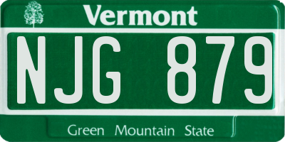 VT license plate NJG879