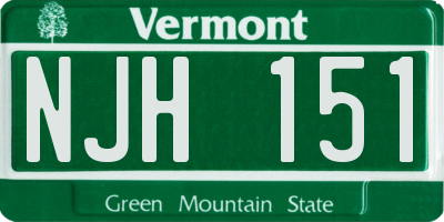 VT license plate NJH151