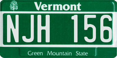 VT license plate NJH156