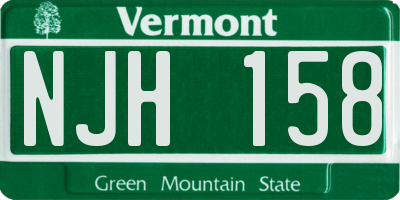 VT license plate NJH158