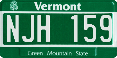 VT license plate NJH159