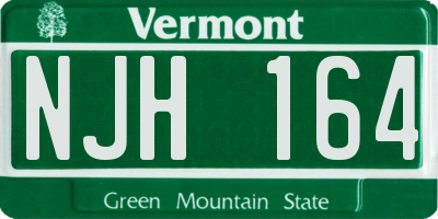 VT license plate NJH164