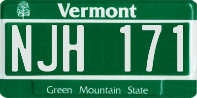 VT license plate NJH171