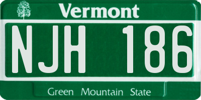 VT license plate NJH186