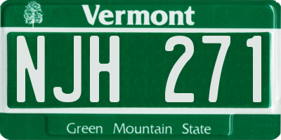 VT license plate NJH271