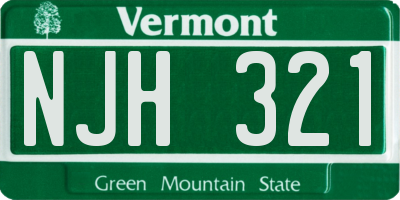 VT license plate NJH321
