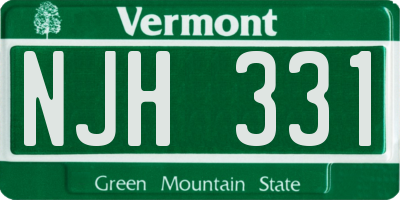 VT license plate NJH331