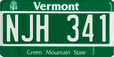 VT license plate NJH341