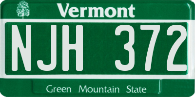 VT license plate NJH372