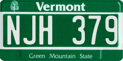 VT license plate NJH379