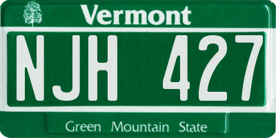 VT license plate NJH427