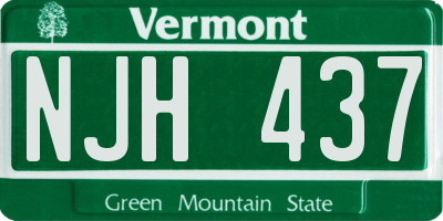 VT license plate NJH437