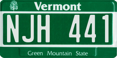 VT license plate NJH441