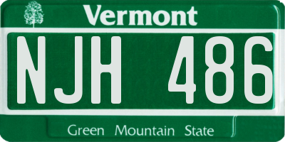 VT license plate NJH486