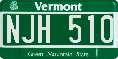 VT license plate NJH510