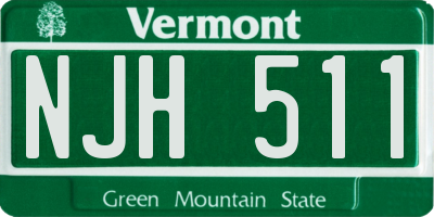VT license plate NJH511