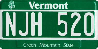 VT license plate NJH520