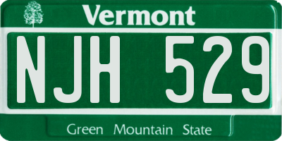 VT license plate NJH529