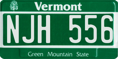VT license plate NJH556