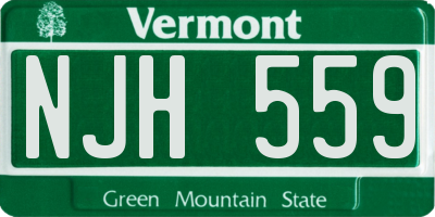 VT license plate NJH559