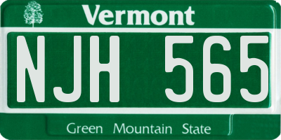 VT license plate NJH565