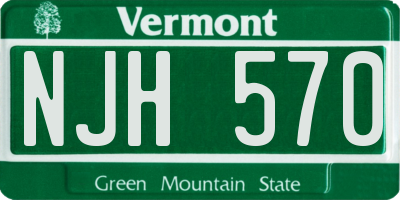 VT license plate NJH570