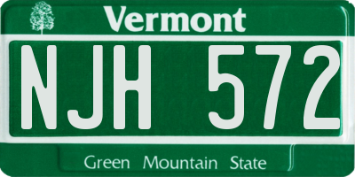 VT license plate NJH572