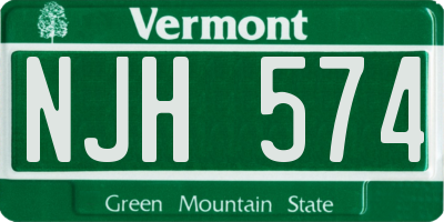 VT license plate NJH574