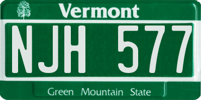 VT license plate NJH577