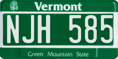 VT license plate NJH585