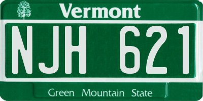 VT license plate NJH621