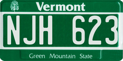 VT license plate NJH623