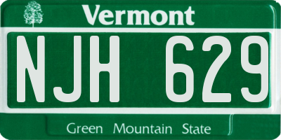 VT license plate NJH629
