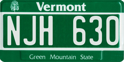 VT license plate NJH630