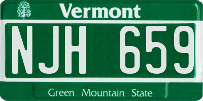 VT license plate NJH659