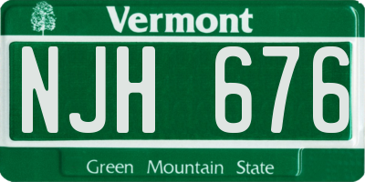 VT license plate NJH676