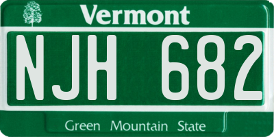 VT license plate NJH682