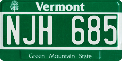 VT license plate NJH685
