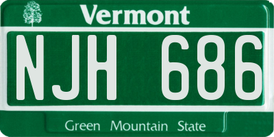 VT license plate NJH686