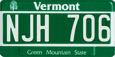 VT license plate NJH706