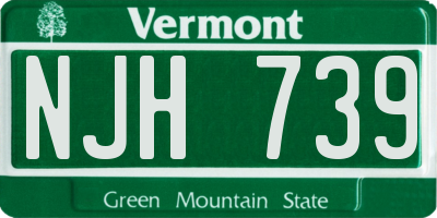 VT license plate NJH739