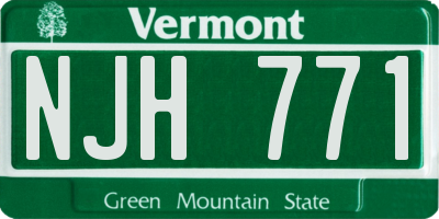 VT license plate NJH771