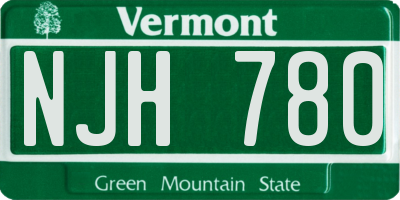 VT license plate NJH780