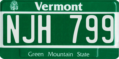 VT license plate NJH799